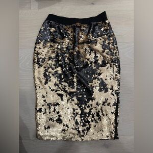 COPY - Sequin Gold and Black Skirt